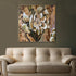 Enchanting Blossoms Hand painted Painting modern Art (With outer Floater Frame) (40 x 40 Inches)